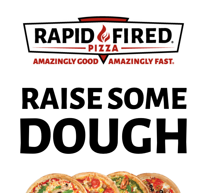 rapid fired pizza fundraiser flyer