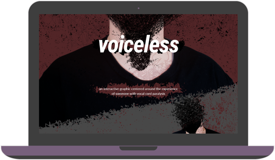 voiceless on a laptop screen